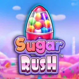 Sugar Rush slot logo by Pragmatic Play at Vulkan Spiele Casino